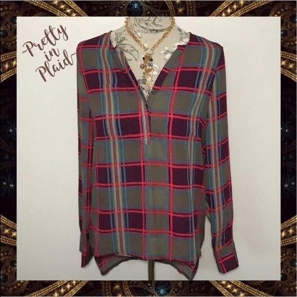 Pim + Larkin Pretty Plaid Pockets Hi Lo To… - Picture 3 of 6